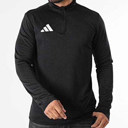 Adidas Sportswear - Tee Shirt Manches Longues Col Zippé Entrada 26 JZ6658 Noir