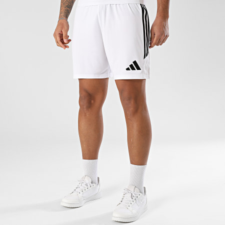 Adidas Sportswear - Short Jogging A Bandes Tiro 26 KA8775 Blanc Noir