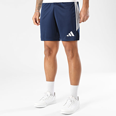 Adidas Sportswear - Short Jogging A Bandes Tiro 26 KA8790 Bleu Marine Blanc