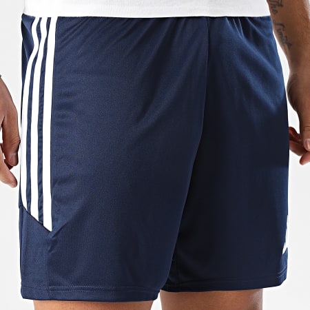 Adidas Sportswear - Short Jogging A Bandes Tiro 26 KA8790 Bleu Marine Blanc
