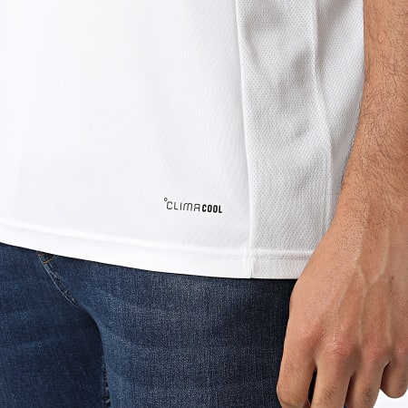 Adidas Sportswear - Tee Shirt Slim Fit A Bandes Tiro 26L Jersey KB1352 Blanc Noir