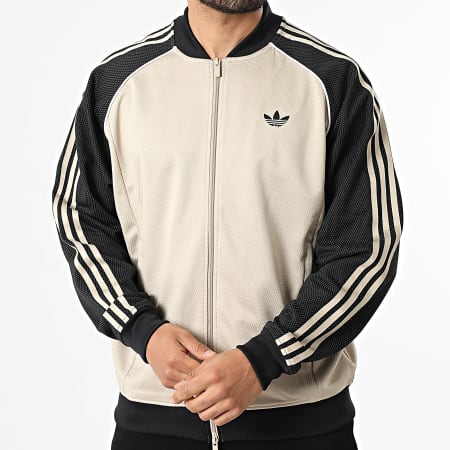 Adidas Originals - Veste Zippée A Bandes SST TT KE0114 Beige Noir