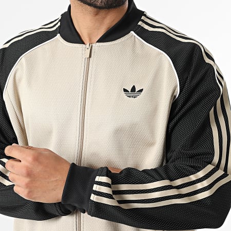 Adidas Originals - Veste Zippée A Bandes SST TT KE0114 Beige Noir