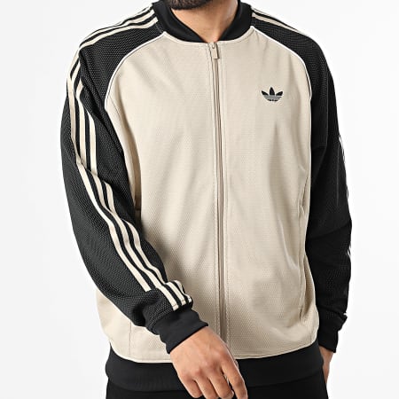Adidas Originals - Veste Zippée A Bandes SST TT KE0114 Beige Noir