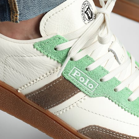 Polo Ralph Lauren - Zapatillas Bedford Blanco Verde Marrón