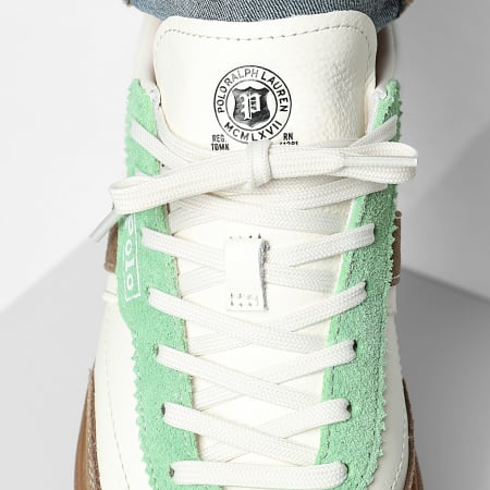 Polo Ralph Lauren - Zapatillas Bedford Blanco Verde Marrón