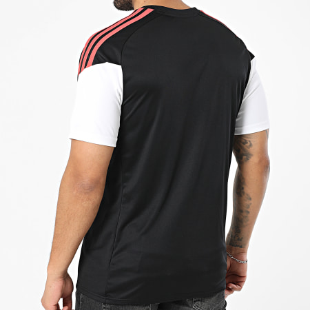 Adidas Sportswear - Tee Shirt Slim A Bandes Tiro 26L KB1357 Noir Blanc