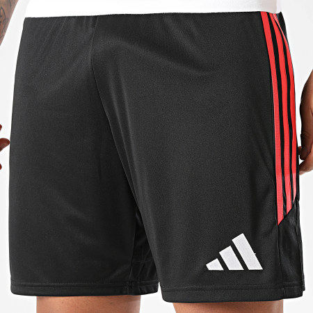 Adidas Sportswear - Short Jogging A Bandes Tiro 26 KA8776 Noir Rouge