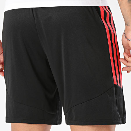 Adidas Sportswear - Short Jogging A Bandes Tiro 26 KA8776 Noir Rouge