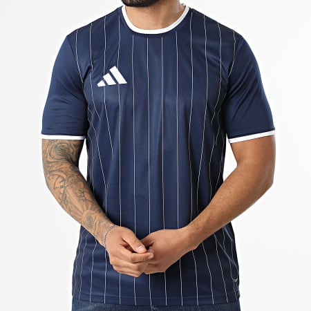 Adidas Sportswear - Tee Shirt Slim Entrada 26 GFX Jersey KB3976 Bleu Marine Blanc