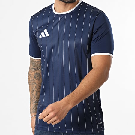Adidas Sportswear - Tee Shirt Slim Entrada 26 GFX Jersey KB3976 Bleu Marine Blanc
