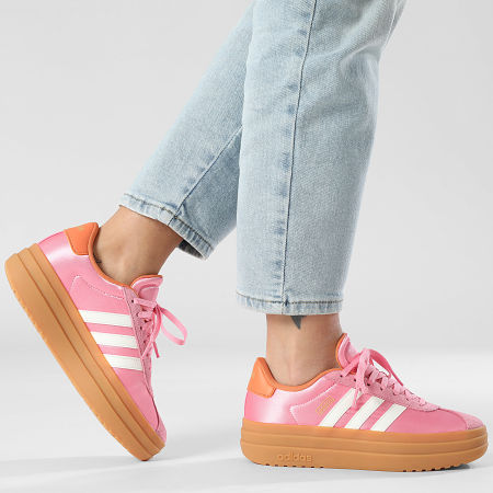 Adidas Sportswear - Baskets Femme VL Court Bold J JQ1875 Bliss Pink Off White Dusky Orange