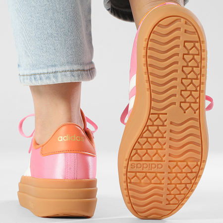 Adidas Sportswear - Baskets Femme VL Court Bold J JQ1875 Bliss Pink Off White Dusky Orange