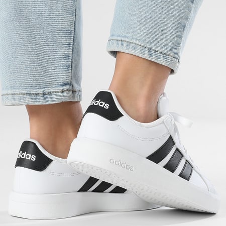 Adidas Performance - Zapatillas Mujer Grand Court 3.0 J JP9365 Footwear Blanco Negro Core
