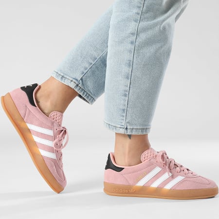 Adidas Originals - Zapatillas Mujer Gazelle Indoor J JP8763 Malva Maravilla Blanco Calzado Negro Núcleo