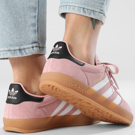 Adidas Originals - Zapatillas Mujer Gazelle Indoor J JP8763 Malva Maravilla Blanco Calzado Negro Núcleo