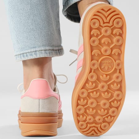 Adidas Originals - Zapatillas Mujer Gazelle Bold J JQ7409 Wonder Aluminium Semi Pink Spark Cream White