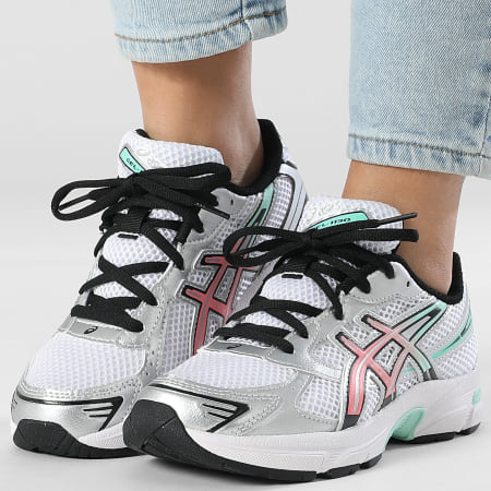Asics - Sneakers Donna Gel 1130 GS 1204A169 Bianco Verde Ghiaccio