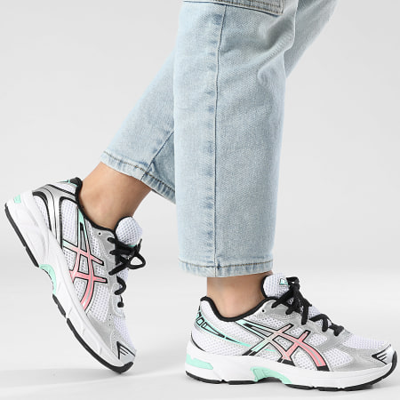 Asics - Sneakers Donna Gel 1130 GS 1204A169 Bianco Verde Ghiaccio