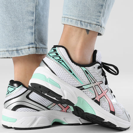 Asics - Sneakers Donna Gel 1130 GS 1204A169 Bianco Verde Ghiaccio