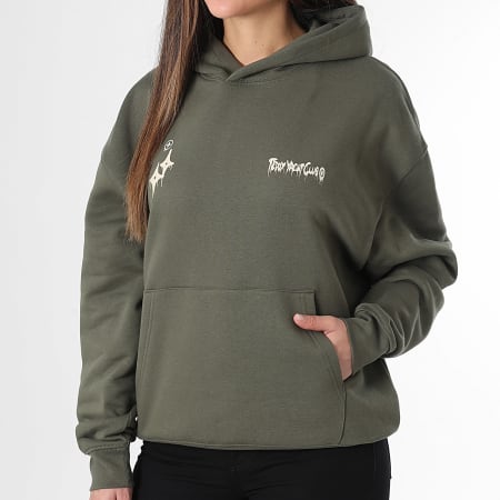 Teddy Yacht Club - Sweat Capuche Relaxed Femme Simple Andrew Beige Vert Kaki