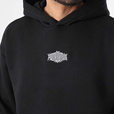 Vald - Sweat Capuche Oversize Pandemonium Noir Blanc