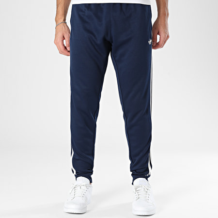 Adidas Originals - Pantalon Jogging A Bandes SST TP KE3516 Bleu Marine Blanc