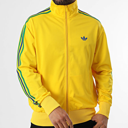 Adidas Originals - Veste Zippée A Bandes Firebird KD3848 Jaune