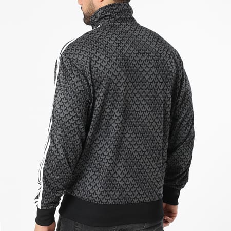 Adidas Originals - Veste Zippée A Bandes Firebird KC9158 Noir Gris Anthracite