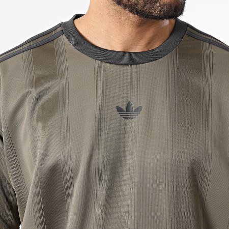 Adidas Originals - Tee Shirt A Bandes Jacquard Jersey KD5832 Marron