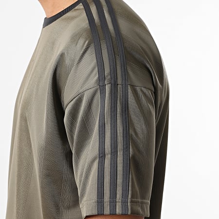 Adidas Originals - Tee Shirt A Bandes Jacquard Jersey KD5832 Marron