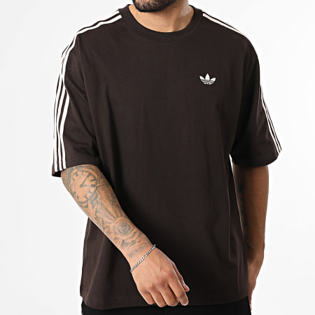 Adidas Originals - Tee Shirt A Bandes 3 Stripes KE2905 Marron Rose