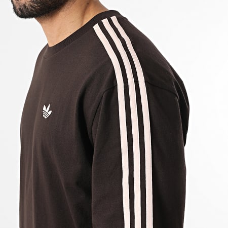 Adidas Originals - Tee Shirt A Bandes 3 Stripes KE2905 Marron Rose