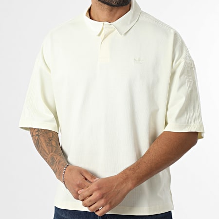 Adidas Originals - Polo Manches Courtes A Bandes Essential KD6570 Beige Clair