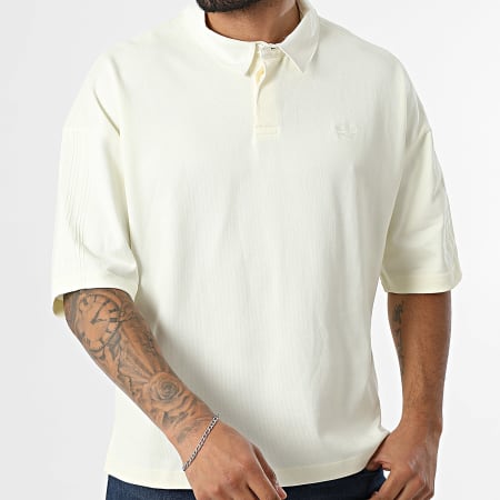 Adidas Originals - Polo Manches Courtes A Bandes Essential KD6570 Beige Clair