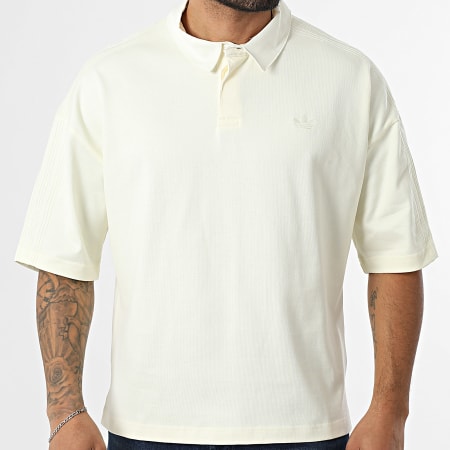 Adidas Originals - Polo Manches Courtes A Bandes Essential KD6570 Beige Clair