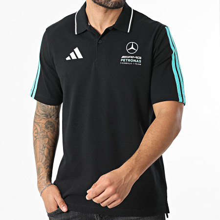 Adidas Sportswear - Polo Manches Courtes A Bandes AMG Mercedes DNA KE8165 Noir