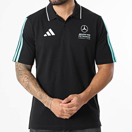 Adidas Sportswear - Polo Manches Courtes A Bandes AMG Mercedes DNA KE8165 Noir