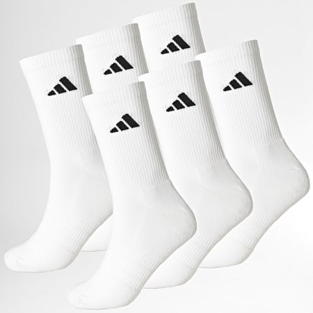 Adidas Sportswear - Lot De 6 Paires Chaussettes Essential Crew KE5498 Blanc Noir