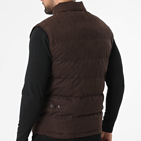 Frilivin - Plumífero sin mangas U77 Marrón Oscuro