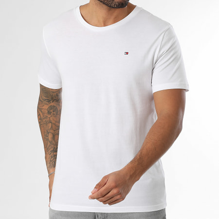 Tommy Hilfiger - Lot De 3 Tee Shirts Signature 3379 Blanc Noir Vert