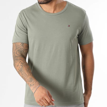 Tommy Hilfiger - Lot De 3 Tee Shirts Signature 3379 Blanc Noir Vert