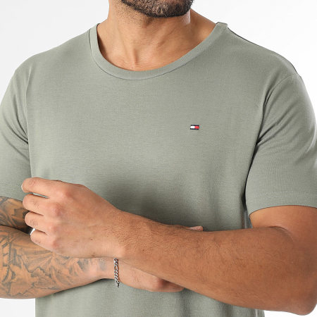 Tommy Hilfiger - Lot De 3 Tee Shirts Signature 3379 Blanc Noir Vert