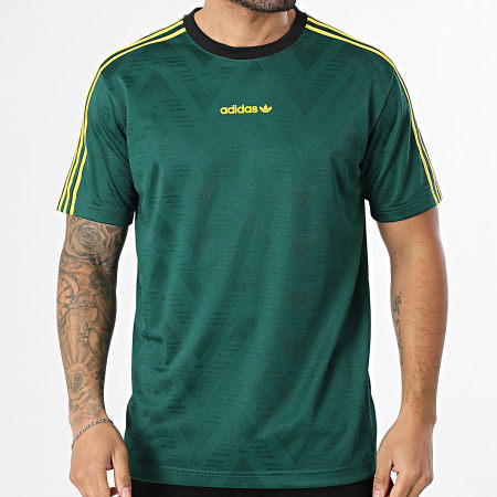 Adidas Originals - Tee Shirt A Bandes Jacquard Jersey KE3337 Vert