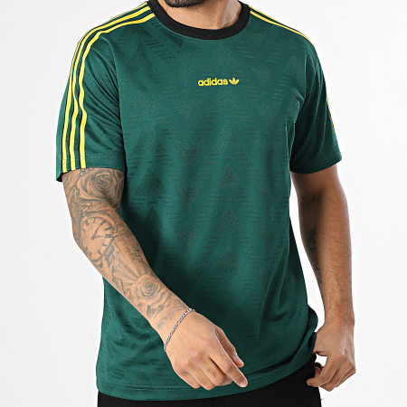 Adidas Originals - T-Shirts Jacquard Jersey Striped KE3337 Green