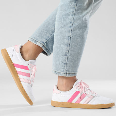 Adidas Performance - Zapatillas Mujer Breaknet Sleek KJ3799 Calzado Blanco Rosa Claro Rosa