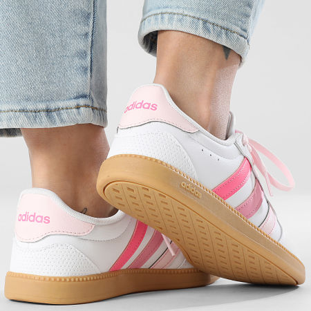 Adidas Performance - Zapatillas Mujer Breaknet Sleek KJ3799 Calzado Blanco Rosa Claro Rosa