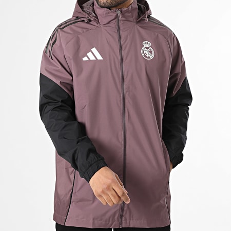 Adidas Sportswear - Veste Capuche Zippée Real Madrid JZ8988 Violet Noir