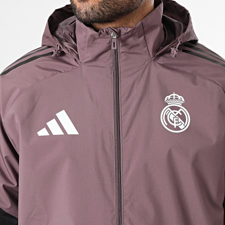 Adidas Sportswear - Veste Capuche Zippée Real Madrid JZ8988 Violet Noir