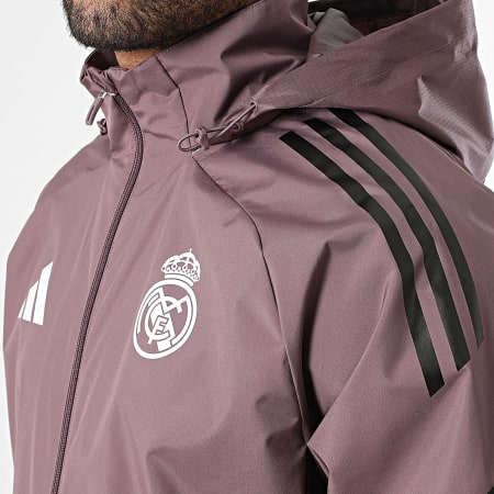 Adidas Sportswear - Veste Capuche Zippée Real Madrid JZ8988 Violet Noir